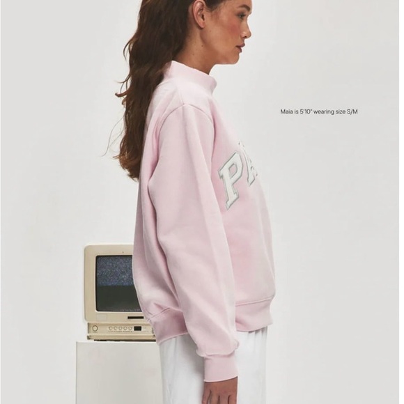 Parke Women's Light Pink Crew Neck Sweater - Picture 3 of 5